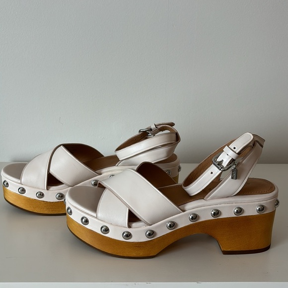 NIB Astor Semi MatteCalf Chalk clog Sandals. Size 7M. - Picture 5 of 12